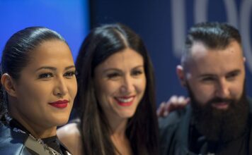 Bosnia and Bacofoil…. Dalal & Deen feat. Ana Rucner and Jala at a Meet & Greet during the Eurovision Song Contest 2016 in Stockholm.