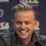 So, Nicky, Back to the old party line is it. Nicky Byrne at a Meet & Greet during the Eurovision Song Contest 2016 in Stockholm.