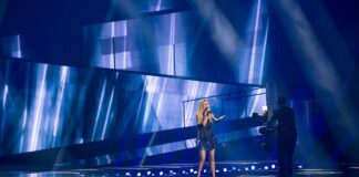 Moldova – Well rumours were she…. Lidia Isac representing Moldova with the song "Falling Stars" during a rehearsal before the first semi final of the Eurovision Song Contest 2016 in Stockholm.