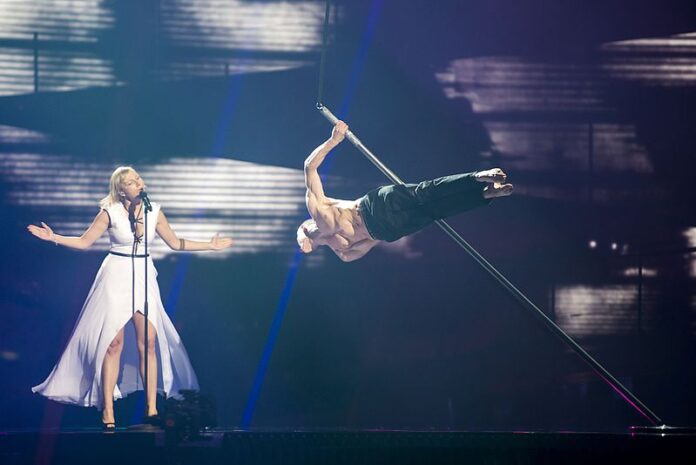 ESC2016_-_Slovenia_26 ManuElla representing Slovenia with the song "Blue And Red" during a rehearsal before the second semi final of the Eurovision Song Contest 2016 in Stockholm.