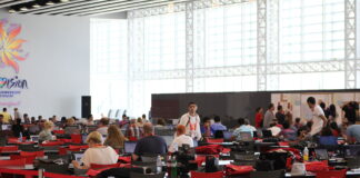 We’ve made it to the press centre…