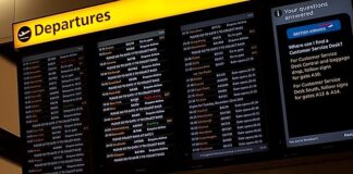 We’re at the airport, we’re delayed …