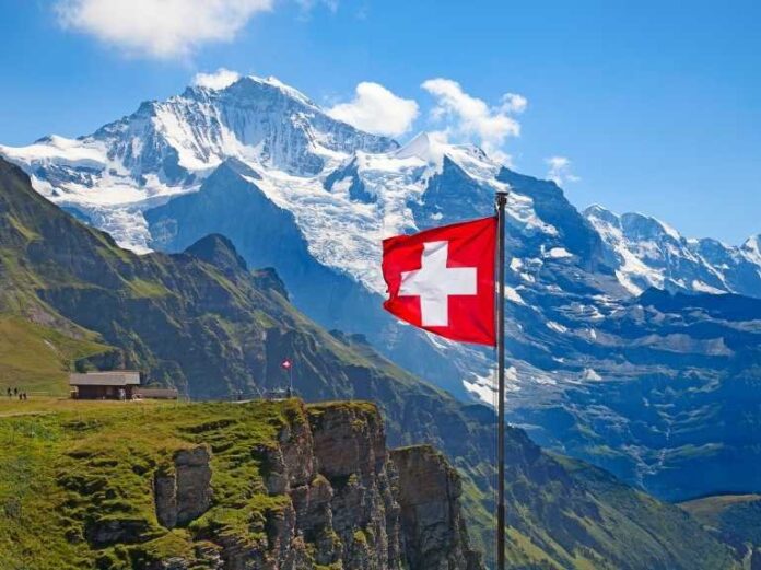 switzerland-landscape-and-flag