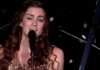 UK are having issues with their large erection! Lucie Jones, singing for the UK at the 2017 Eurovision Song Contest