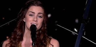 UK are having issues with their large erection! Lucie Jones, singing for the UK at the 2017 Eurovision Song Contest