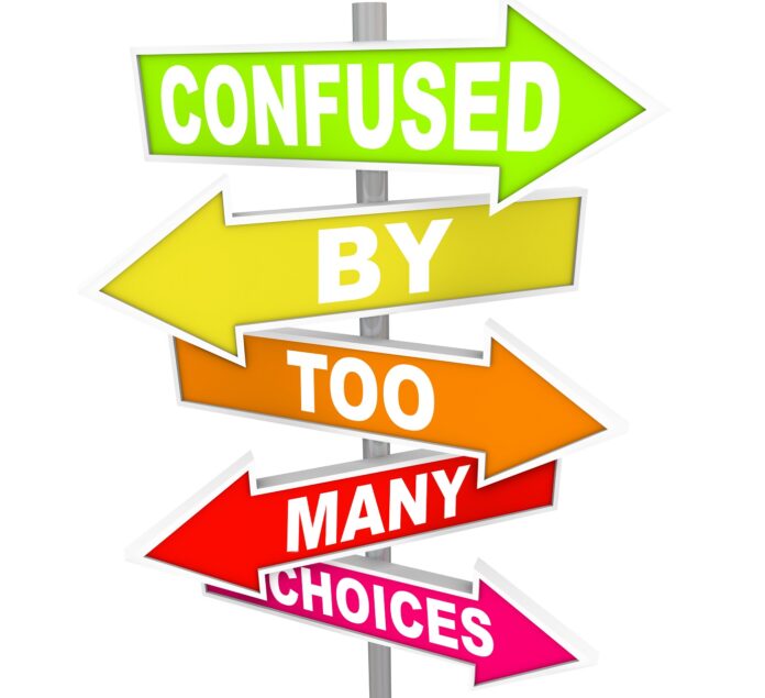 Confused by Too Many Choices Arrow Street Signs