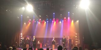 Monty goes to Eurovision Bullets & Glitter On stage