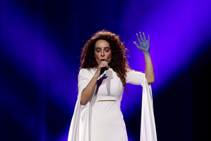 blue Yianna Terzi and her big blue hand