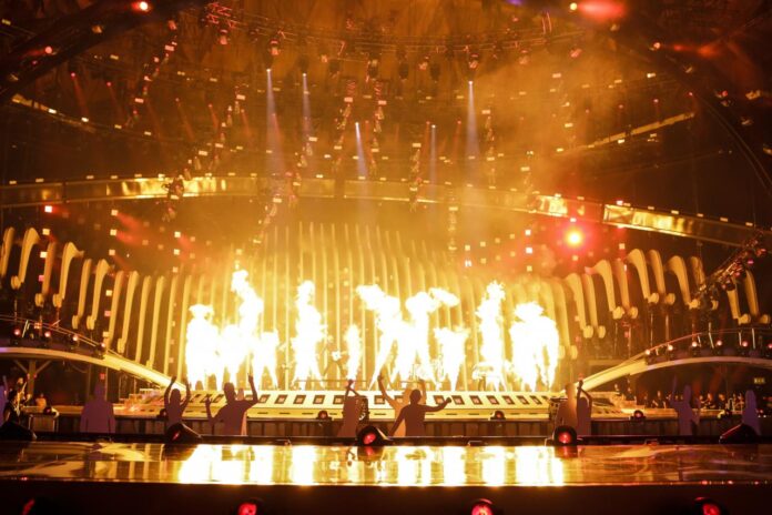 aws-stage AWS on stage at Eurovision 2018 rehearsals