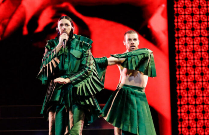 port Conan Osiris rehearses in Tel Aviv for Eurovision