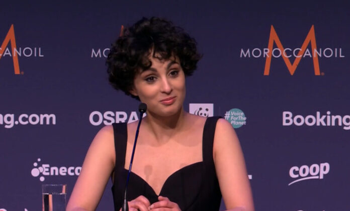 pravi Barbara Pravi at Eurovision 2021 in Rotterdam