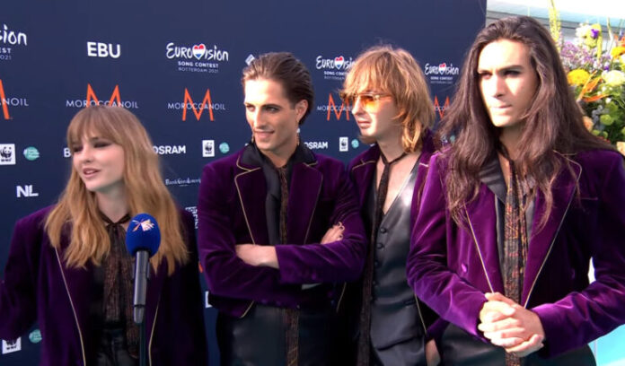 Screenshot 2021-05-16 at 17.38.37 Måneskin at Eurovision 2021