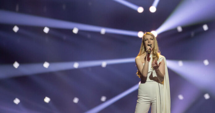 ana-2021-one2 Slovenia's Ana Soklič took the Ahoy stage to run her first rehearsal of Amen