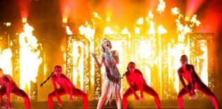 Cyprus – Moving into Sunday again now Elena Tsagrinou, Cyprus, Second Rehearsal, Rotterdam Ahoy, 12 May 2021 — EBU / Thomas Hanses