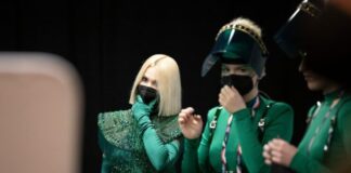 Latvia – the queen of, well, maybe the gloaming Samanta Tīna, Latvia, First Rehearsal, Rotterdam Ahoy, 11 May 2021 EBU / Andres Putting