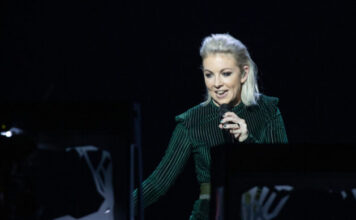 Ireland – Having another go to get it right. Lesley Roy, Ireland, Second Rehearsal, Rotterdam Ahoy, 12 May 2021