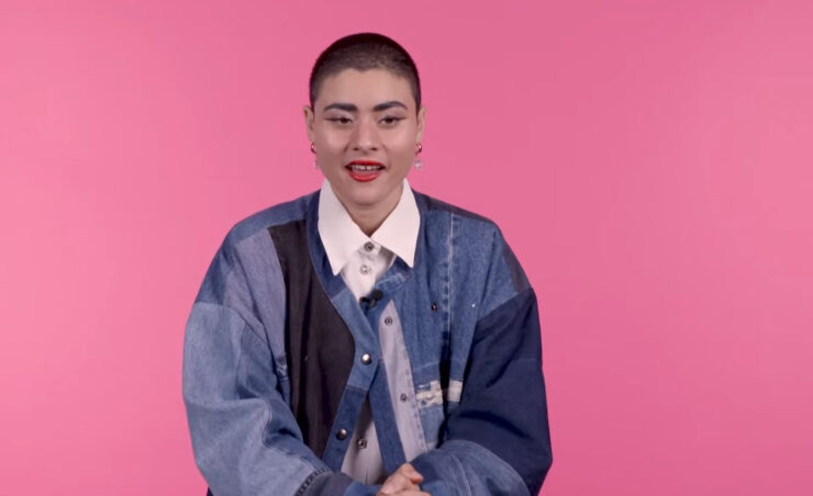 Montaigne beamed into Eurovision from Australia