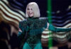 Latvia – Flash… ahhhhaaaaa – Saviour of the Universe? Samanta Tīna, Latvia, First Rehearsal, Rotterdam Ahoy, 11 May 2021 — EBU / Thomas Hanses