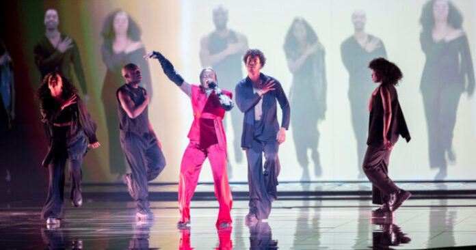 tusse Tusse from Sweden on stage for the first time at Eurovision 2021