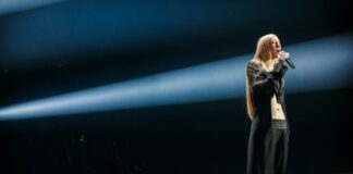 The Netherlands, *now* I understand it Dutch singer D10 during rehearsals for the 2022 Eurovision Song Contest in Turin