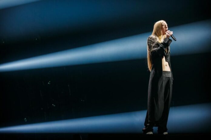 s10 Dutch singer D10 during rehearsals for the 2022 Eurovision Song Contest in Turin