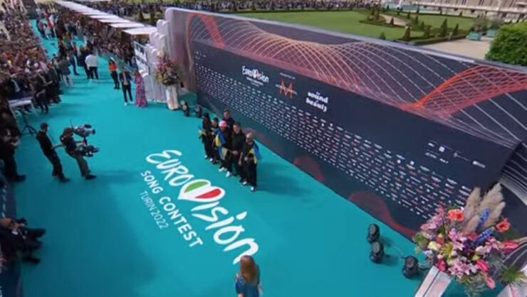 Kalush Orchestra at the Eurovision Turquoise Carpet in Turin