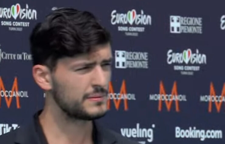 Stefan at the Eurovision Turquoise Carpet in Turin