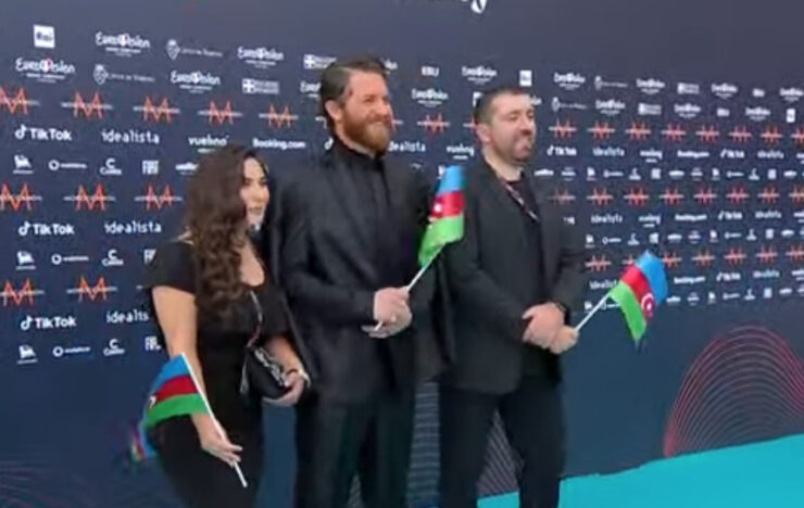 Nadir Rustamli at the Eurovision Turquoise Carpet in Turin