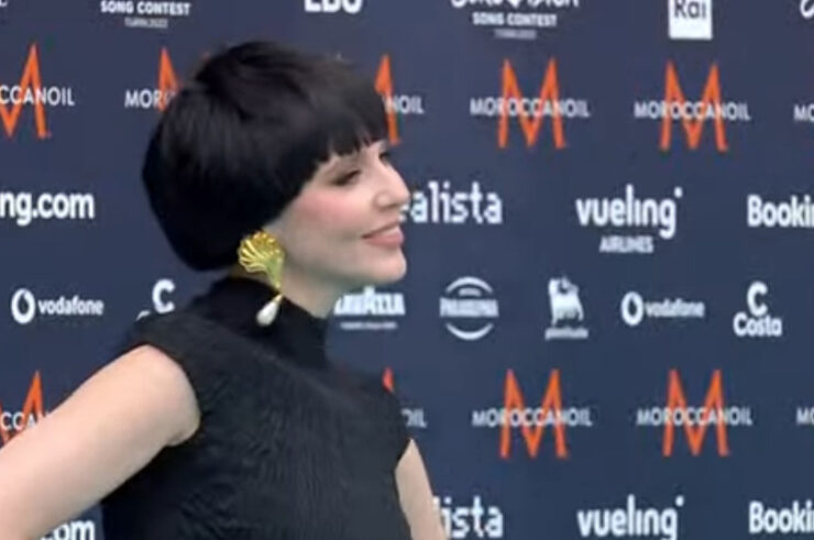 Monika at the Eurovision Turquoise Carpet in Turin