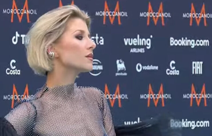 Cornelia Jakobs at the Turquoise carpet for Eurovision in Turin