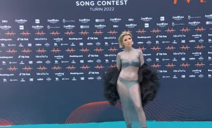 Cornelia Jakobs at the Turquoise carpet for Eurovision in Turin