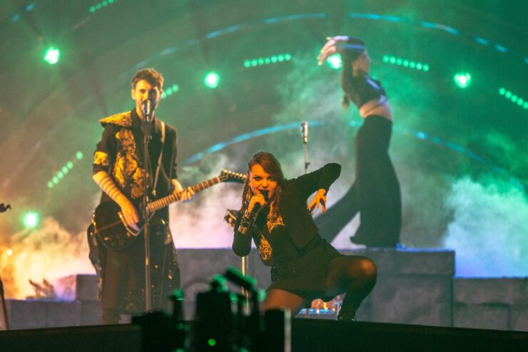 Alvan & Ahez from France during their first rehearsal at PalaOlimpico