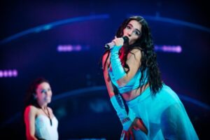 Brooke from Ireland rehearsed her song That's Rich for the first time at the PalaOlimpico in Turin
