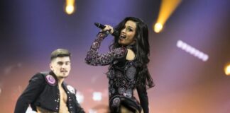 Spain: Sunshine after the rain Chanel performing SloMo, representing Spain in her second rehearsal
