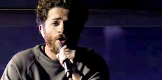 Azerbaijan – His heart might not go on any longer than three minutes Nadir Rustamli from Azerbaijan rehearsed his song Fade To Black