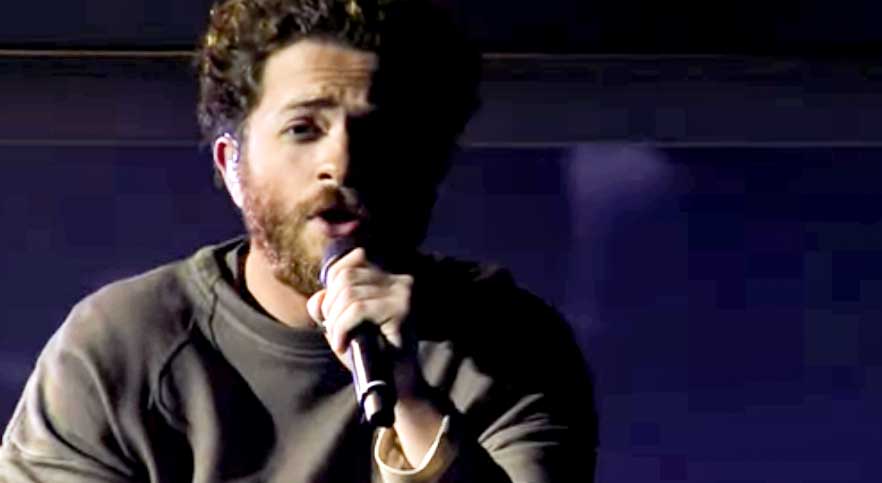 Nadir Rustamli from Azerbaijan rehearsed his song Fade To Black