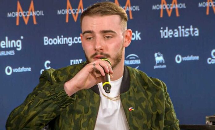 ochmanpress Ochman from Poland at his first Eurovision press conference today in Turin