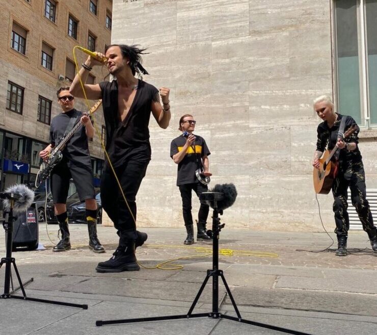 The Rasmus playing live in Turin during Eurovision 2022