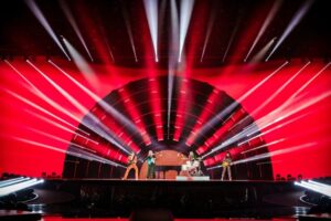 REDDI from Denmark rehearsed their song The Show for the first time at the PalaOlimpico in Turin