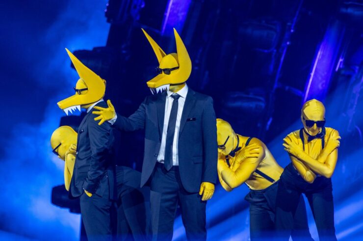 Subwoolfer at their second Eurovision rehearsal today in Turin