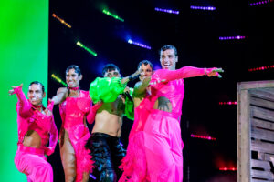 Käärijä rehearsing Cha Cha Cha for Portugal at the Second Rehearsal of the Second Semi-Final at Liverpool Arena
