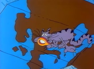 Luxembourg Eurocat examines some suspicious poop in a swimming pool.