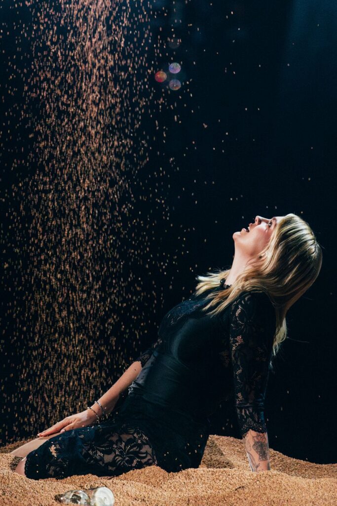 Louane rehearsing maman for France at St. Jakobshalle