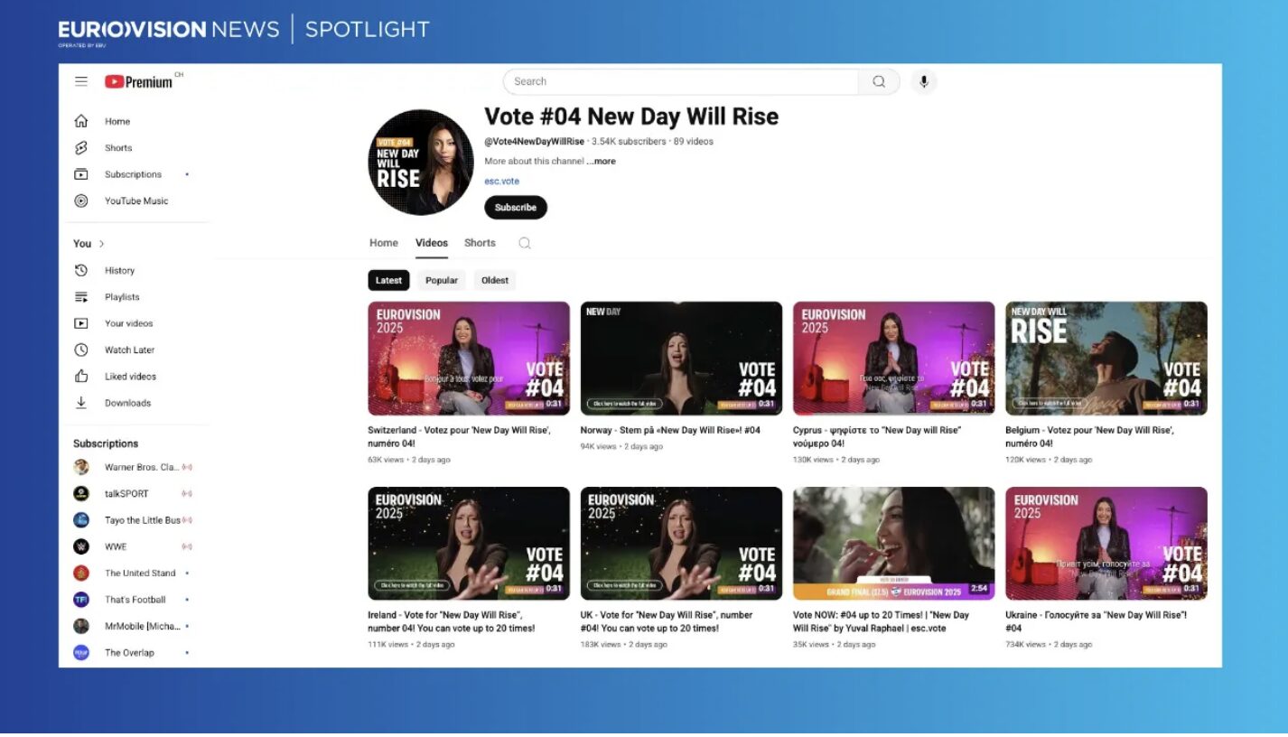 Did Israel’s Government Advertise for Eurovision Votes? YouTube advertising for Israel at Eurovision 2025