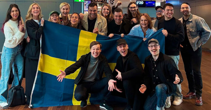 KAJ DEPART Kaj depart for Eurovision in Basel
