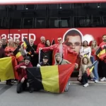 Red Sebastian gets ready to hit the road for Eurovision in Belgium on a special bus