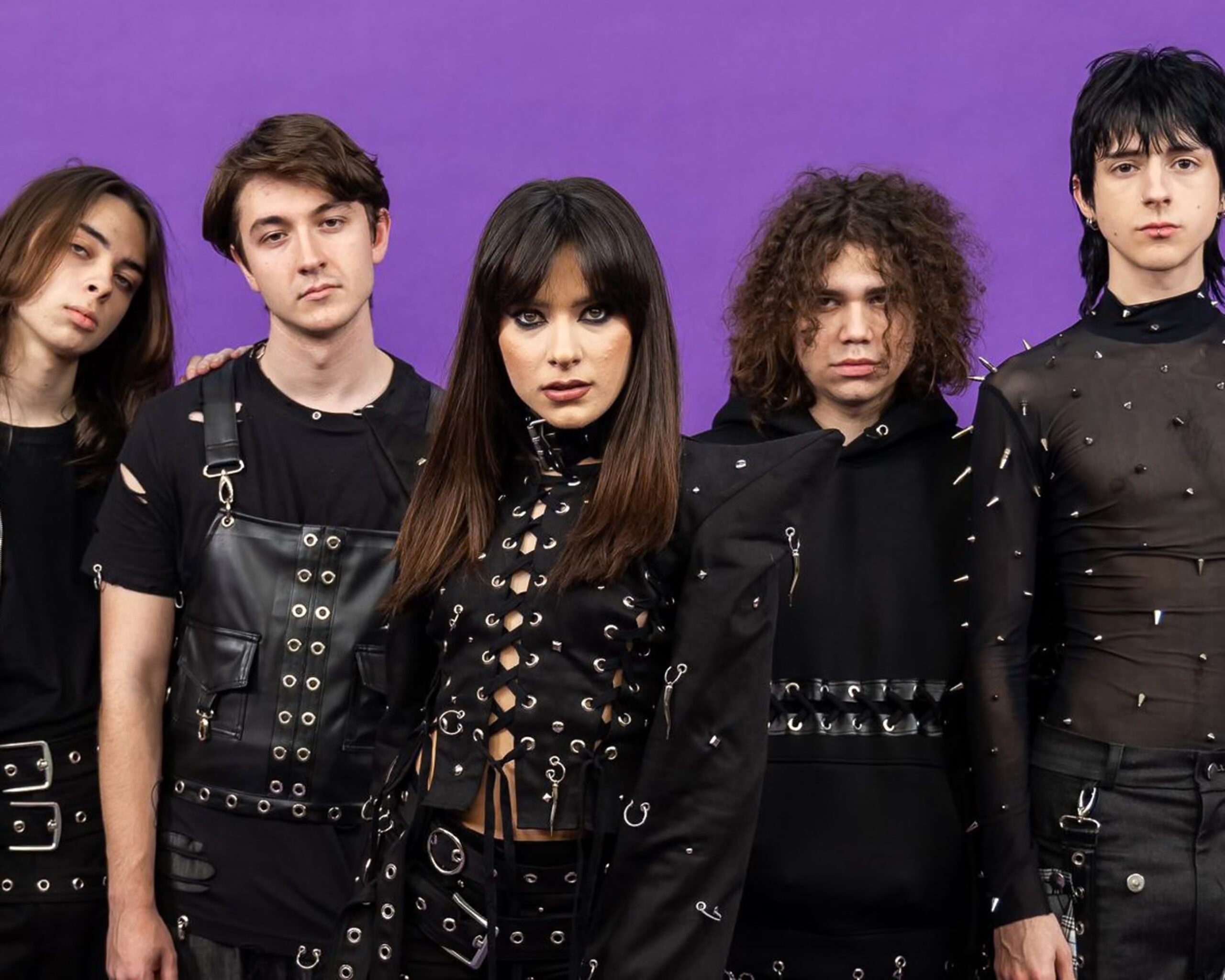 Alexandra Căpitănescu, centre, a former winner of the Romanian version of The Voice, whose song repeats the words ‘choke me’ 30 times.